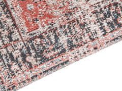Beliani Bavlněný koberec 160 x 230 cm červený/béžový ATTERA