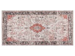 Beliani Bavlněný koberec 80 x 150 cm červený/béžový ATTERA