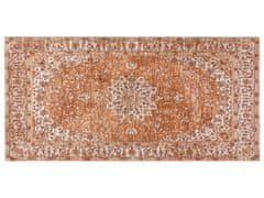 Beliani Bavlněný koberec 80 x 150 cm oranžový HAYAT