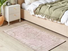 Beliani Bavlněný koberec 80 x 150 cm růžový MATARIM