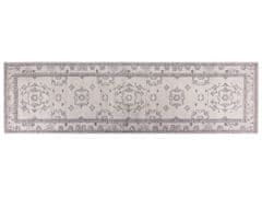Beliani Bavlněný koberec 80 x 300 cm béžový/šedý GOLLER
