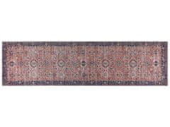 Beliani Bavlněný koberec 80 x 300 cm červený/modrý KURIN