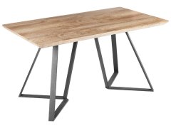 Beliani Jídelní stůl 140 x 80 cm světlé dřevo/černý UPTON