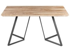 Beliani Jídelní stůl 140 x 80 cm světlé dřevo/černý UPTON
