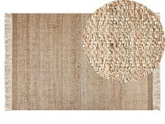 Beliani Jutový koberec 140 x 200 cm béžový ABANA