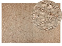 Beliani Jutový koberec 140 x 200 cm béžový DADAY