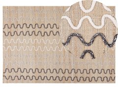 Beliani Jutový koberec 140 x 200 cm béžový SOGUT