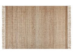 Beliani Jutový koberec 140 x 200 cm béžový ABANA