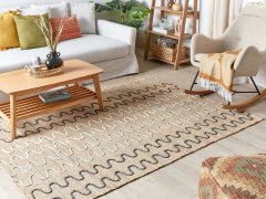 Beliani Jutový koberec 140 x 200 cm béžový SOGUT
