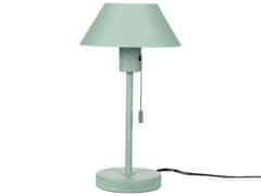 Beliani Kovová stolní lampa světle zelená CAPARO