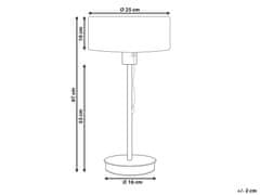 Beliani Kovová stolní lampa s USB portem zlatá ARIPO