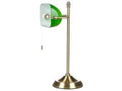 Beliani Kovová stolní lampa zelená/ zlatá MARAVAL