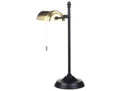Beliani Kovová stolní lampa zlatá/ černá MARAVAL