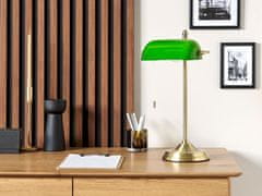 Beliani Kovová stolní lampa zelená/ zlatá MARAVAL