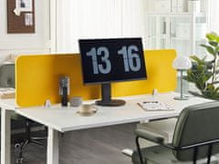 Beliani Přepážka na pracovní stůl 180 x 40 cm žlutá WALLY