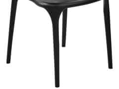 Beliani Sada 8 jídelních židlí černé GUBBIO