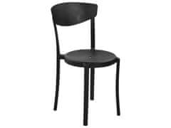 Beliani Sada 8 jídelních židlí černé VIESTE