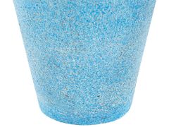 Beliani Terakotová dekorativní váza 42 cm modrá PLATEJE