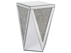 Beliani Zrcadlový odkládací stolek stříbrný LUXEY