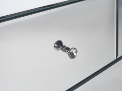 Beliani Zrcadlová komoda se 4 zásuvkami stříbrná NESLE