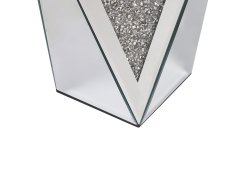 Beliani Zrcadlový odkládací stolek stříbrný LUXEY