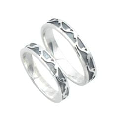 LS Stříbrné snubní prsteny 3mm 54