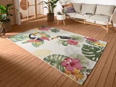 Hanse Home Kusový koberec Flair 105608 Tropical Dream Creme Multicolored – na ven i na doma 80x165