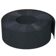Vidaxl Travní lem černý 10 m 20 cm polyethylen