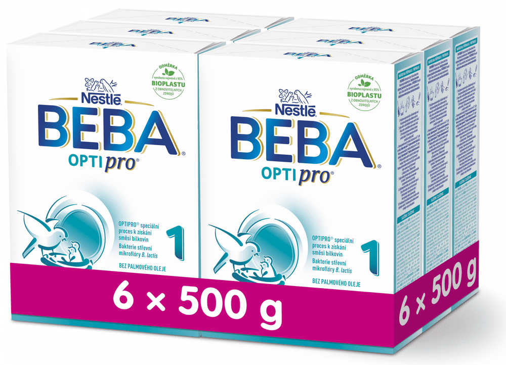 Levně BEBA OPTIPRO 1 počáteční kojenecké mléko, 6x500 g