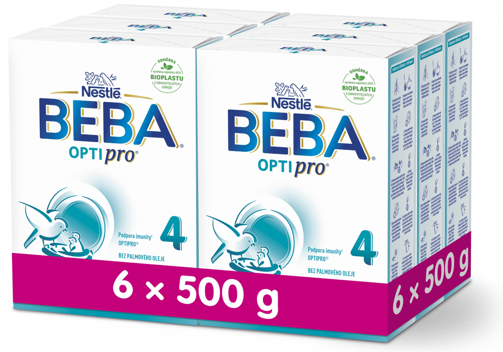 Levně BEBA OPTIPRO 4 batolecí mléko, 6x500 g