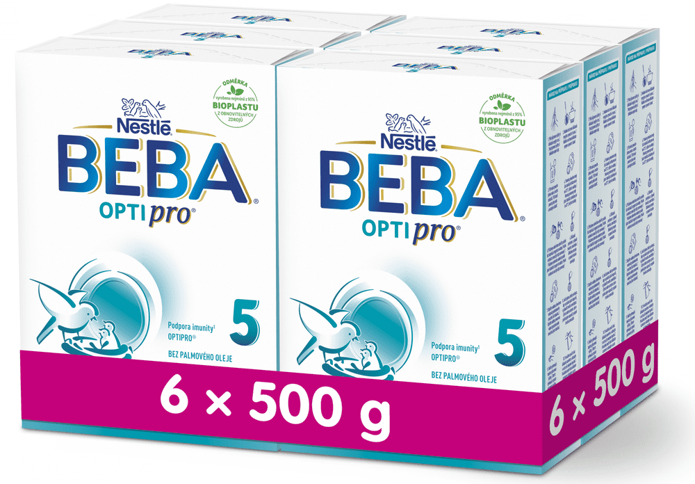 Levně BEBA OPTIPRO 5 batolecí mléko, 6x500 g