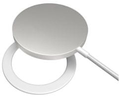 FIXED Magnetická nálepka na mobilní telefony pro použití technologie MagSafe MagPlate, bílá FIXMPL2-WH