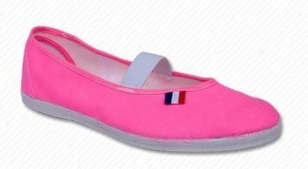TOGA - výroba obuvi dívčí cvičky JARMILKY neonově růžové