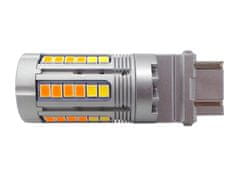 motoLEDy P27/7W LED žárovka 3157 12-24V bílo-oranžová bez chyby