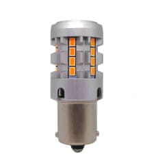 P21W LED žárovka BA15S 12-24V bez chyby oranžová Novinka