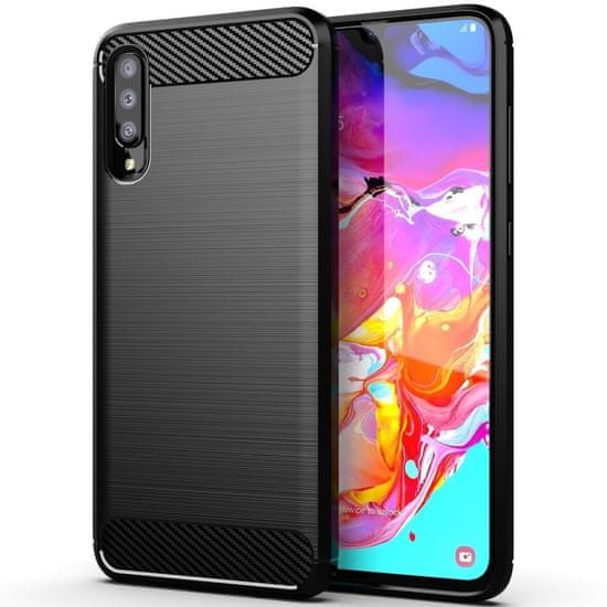 FORCELL Obal / kryt na Samsung Galaxy A70 černý - Forcell CARBON