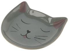 Kerbl Keramický Talíř Pro Kočky Kitty Grey 14x14x2cm