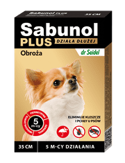 Sabunol Plus Obojek Proti Blechám A Klíšťatům Pro Psy 35cm