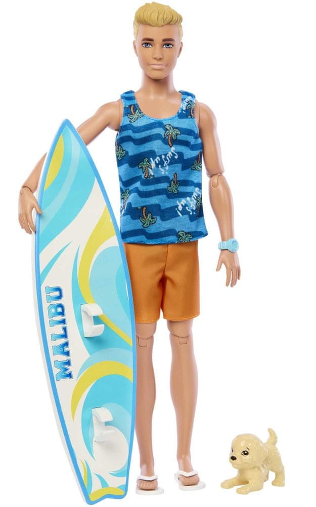 Levně Mattel Barbie Ken surfař s doplňky HPT50