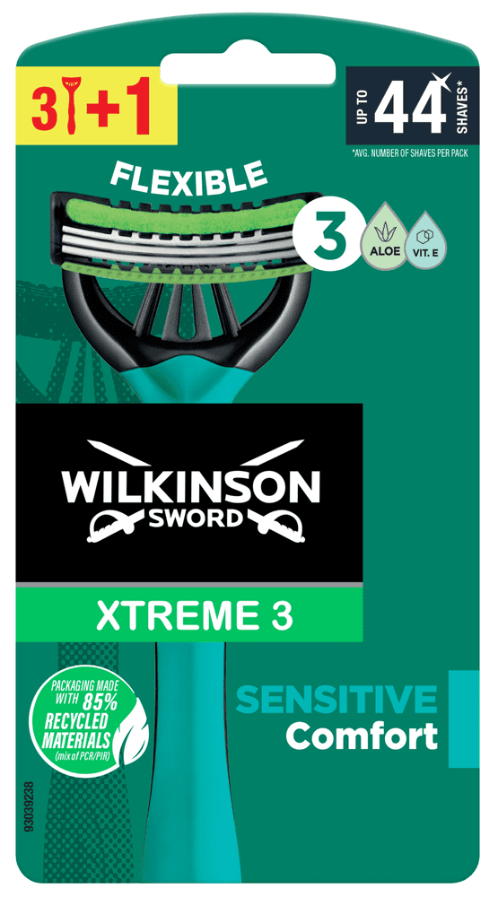 Levně Wilkinson Sword Xtreme3 Sensitive Comfort jednorázový holicí strojek (3+1 ks)