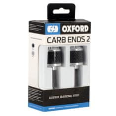 Oxford závaží řídítek Carb Ends 1 s redukcí pro vnitřní průměr 18 mm (vnější 28,6 mm), OXFORD (stříbrné, pár) OX582