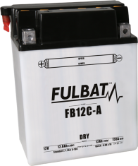 Fulbat Konvenční motocyklová baterie FULBAT FB12C-A (YB12C-A) Včetně balení kyseliny 2H261848