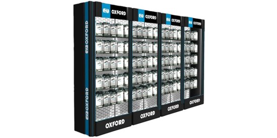 Oxford prezentační stěna Premium Advanced s rastrem pro drátový program, sestava 4ks, OXFORD (ŠxVxHL = 3740x2290x550 mm) PC5000 4 piece modul