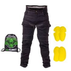 W-TEC Pánské moto jeansy Aredator EVO (Velikost: 40, Barva: černá)