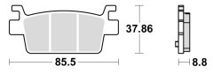 Braking brzdové destičky, BRAKING (semi-metalická směs SM1) 2 ks v balení 993SM1