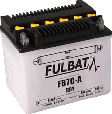 Fulbat Konvenční motocyklová baterie FULBAT FB7C-A (YB7C-A ) Včetně balení kyseliny 550593