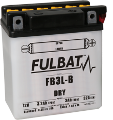 Fulbat Konvenční motocyklová baterie FULBAT FB3L-B (YB3L-B) Včetně balení kyseliny 2H411657