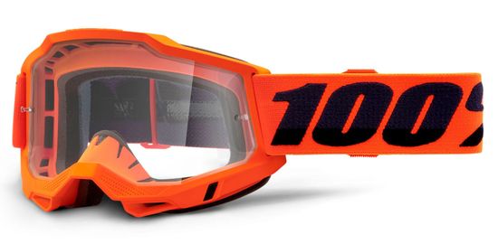 100% ACCURI 2, 100% OTG brýle Orange, čiré plexi 50224-101-05