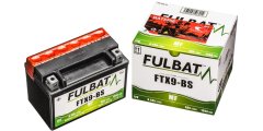 Fulbat baterie 12V, YTX9-BS, 8Ah, 120A, bezúdržbová MF AGM 150x87x105, FULBAT (vč. balení elektrolytu) 550621F