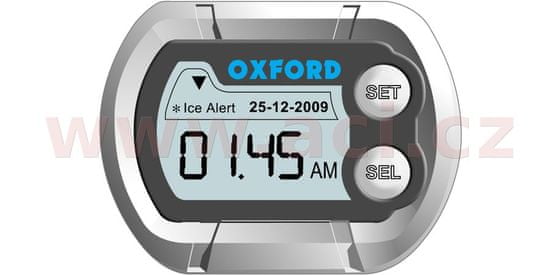 Oxford hodiny a teploměr na motocykl voděodolné, OXFORD (stříbrná) OX562